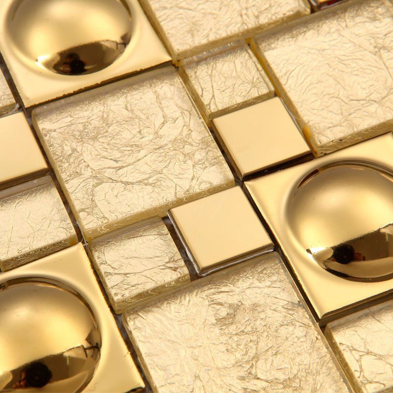 2017 magic pattern gold glass kitchen backsplash tiles ideas ...