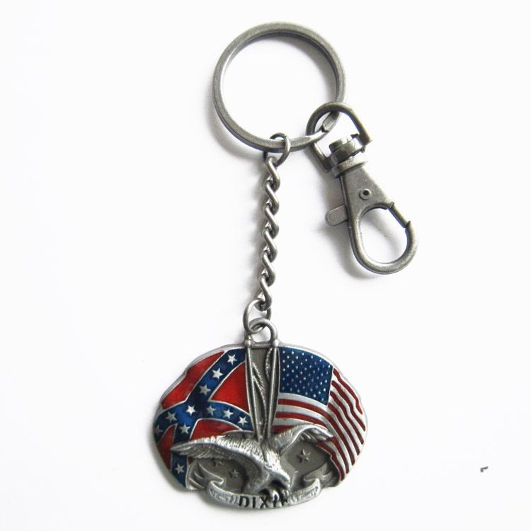 Eagle W Rebel Flag Key Ring Key Chains Key Chain Keychain Key Ring