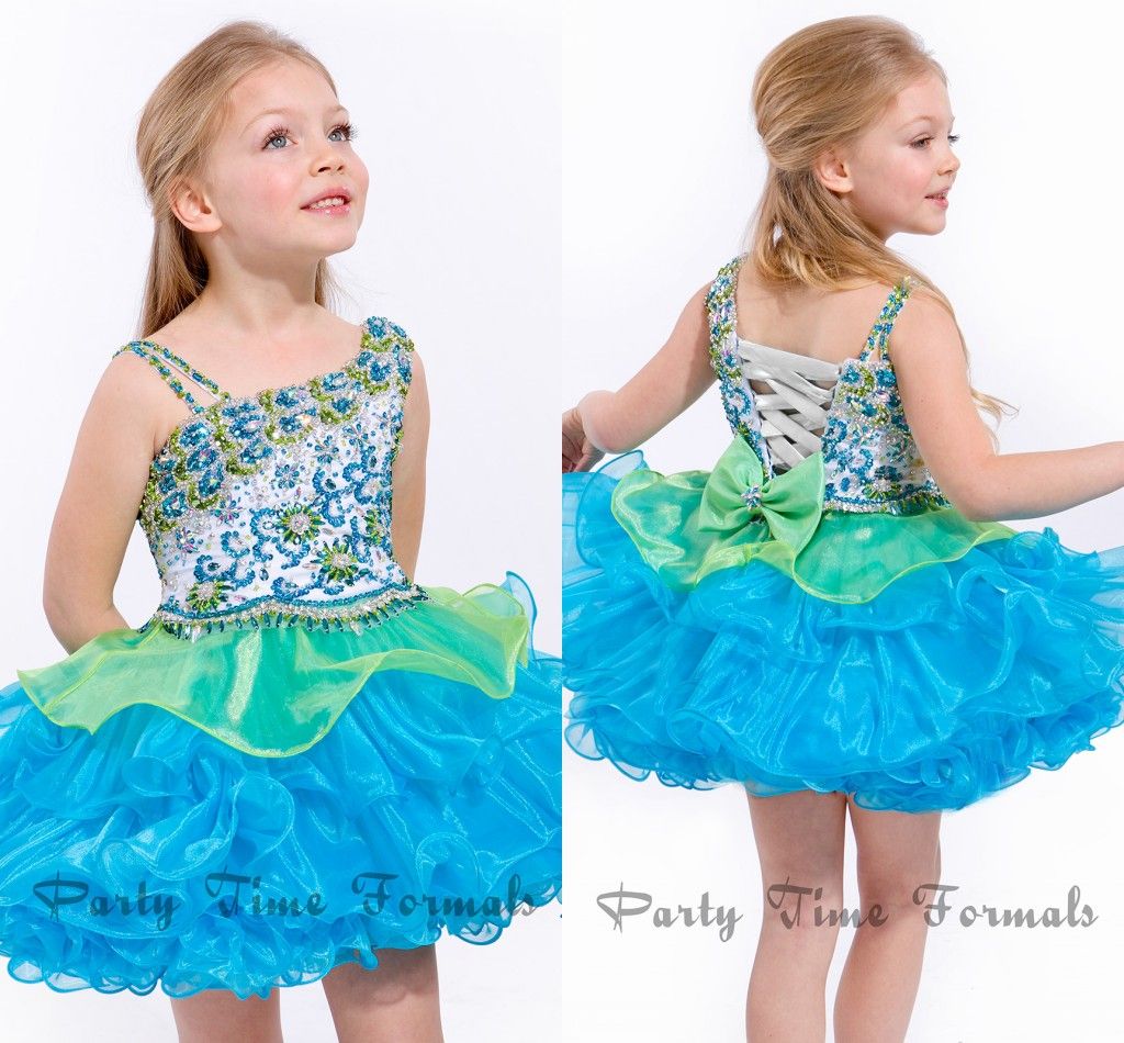 2015 New Arrival Baby Girl'S Pageant Dresses Fashion One Shoulder Ball