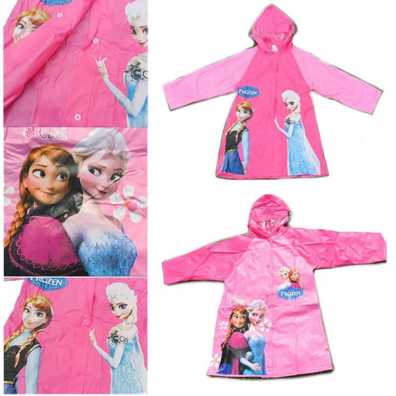 Discount Frozen Raincoat Princess Elsa & Anna Frozen Rain Gear Cartoon