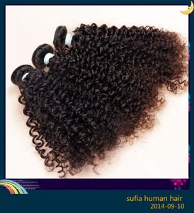 Бразильские человеческие волосы для наращивания, глубокие кудрявые волосы, уток натурального черного цвета, окрашиваемые необработанные волосы, 100 г, один пучок