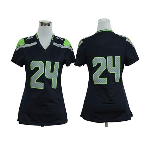 Womens Football Jerseys 24 Navy Blue Game American Football Jerseys