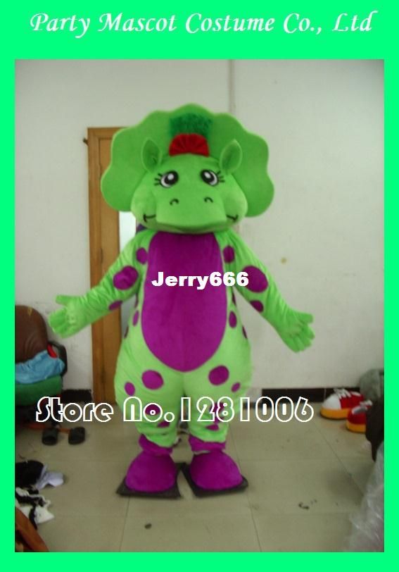 Eva,Baby Bop Mascot Costumes Green Dinosaur Walking Act Dinosaur