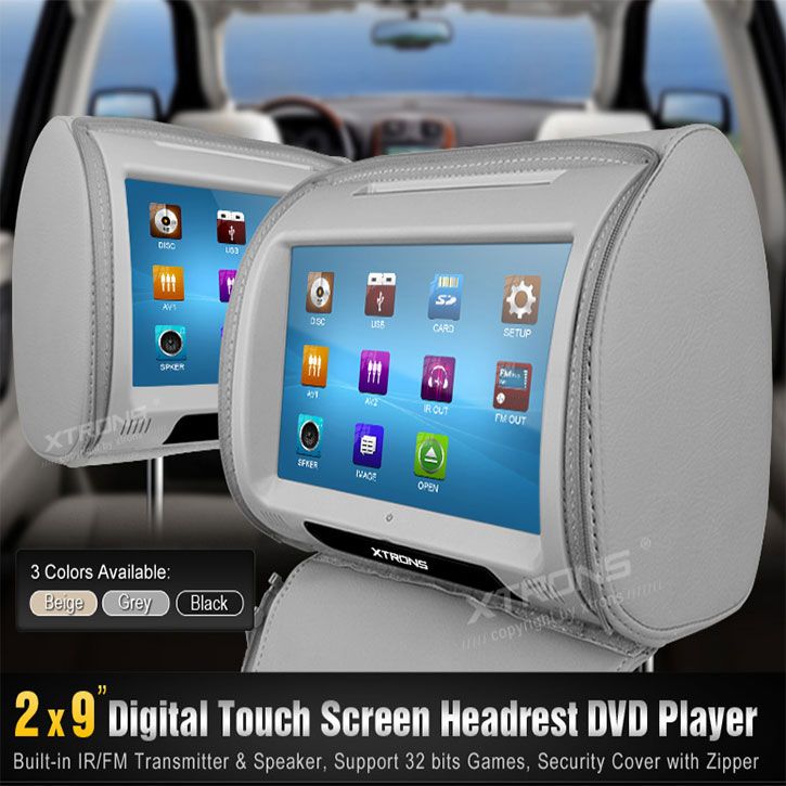 2017 Pair2* 9 Car Back Seat Entertainment System With Dvd Player