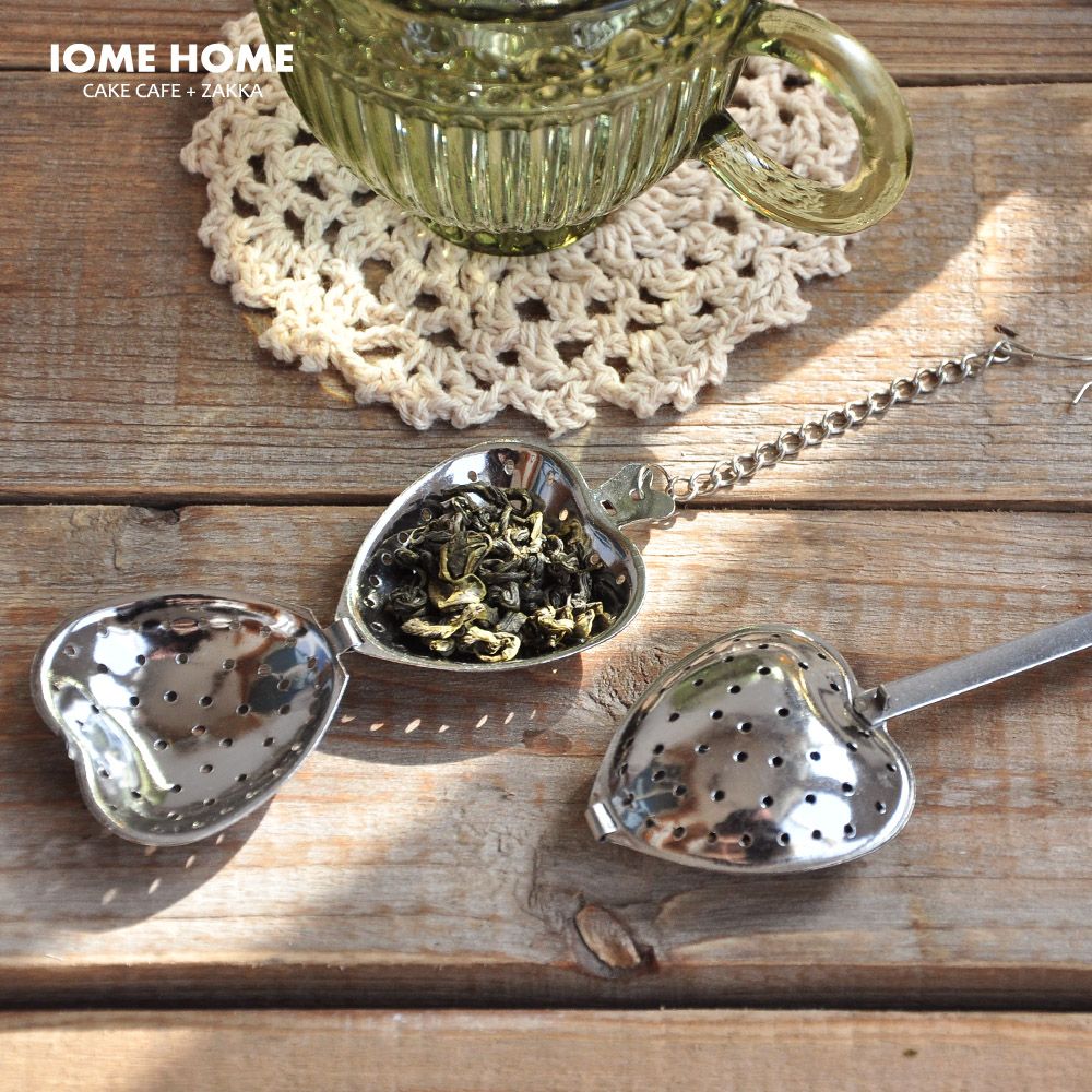 2017 2kinds Stainless Steel Heart Shaped Tea Infuser Strainer Filter