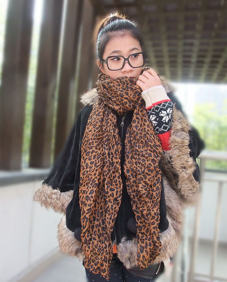 New HOT Fashion Animal Print Shawl Leopard grain ladies scarf Cotton Blends big size women scarves Free Shipping