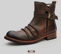 cowboy boots man Martin high help high British high boots Fashion men