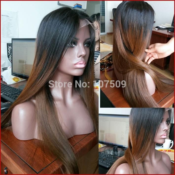 Lace Wigs Natural T1b/#30 Two Tone Glueless Lace front Human Hair ... Lace Wigs Natural T1b/#30 Two Tone Glueless Lace front Human Hair ...