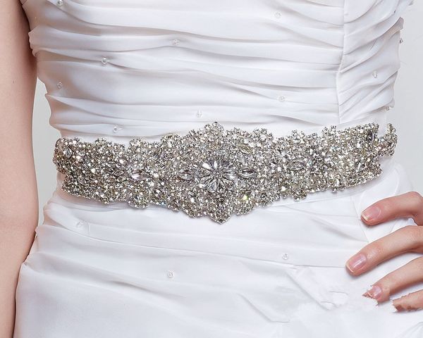 New Designer Fashion Wedding Bridal Dress Silver Floral Crystal Rhinestone Ribbon Stain Sash Sashes Belt Jewelry Accessories Favor
New Designer Fashion Wedding Bridal Dress Silver Floral Crystal Rhinestone Ribbon Stain Sash Sashes Belt Jewelry Accessories Favor