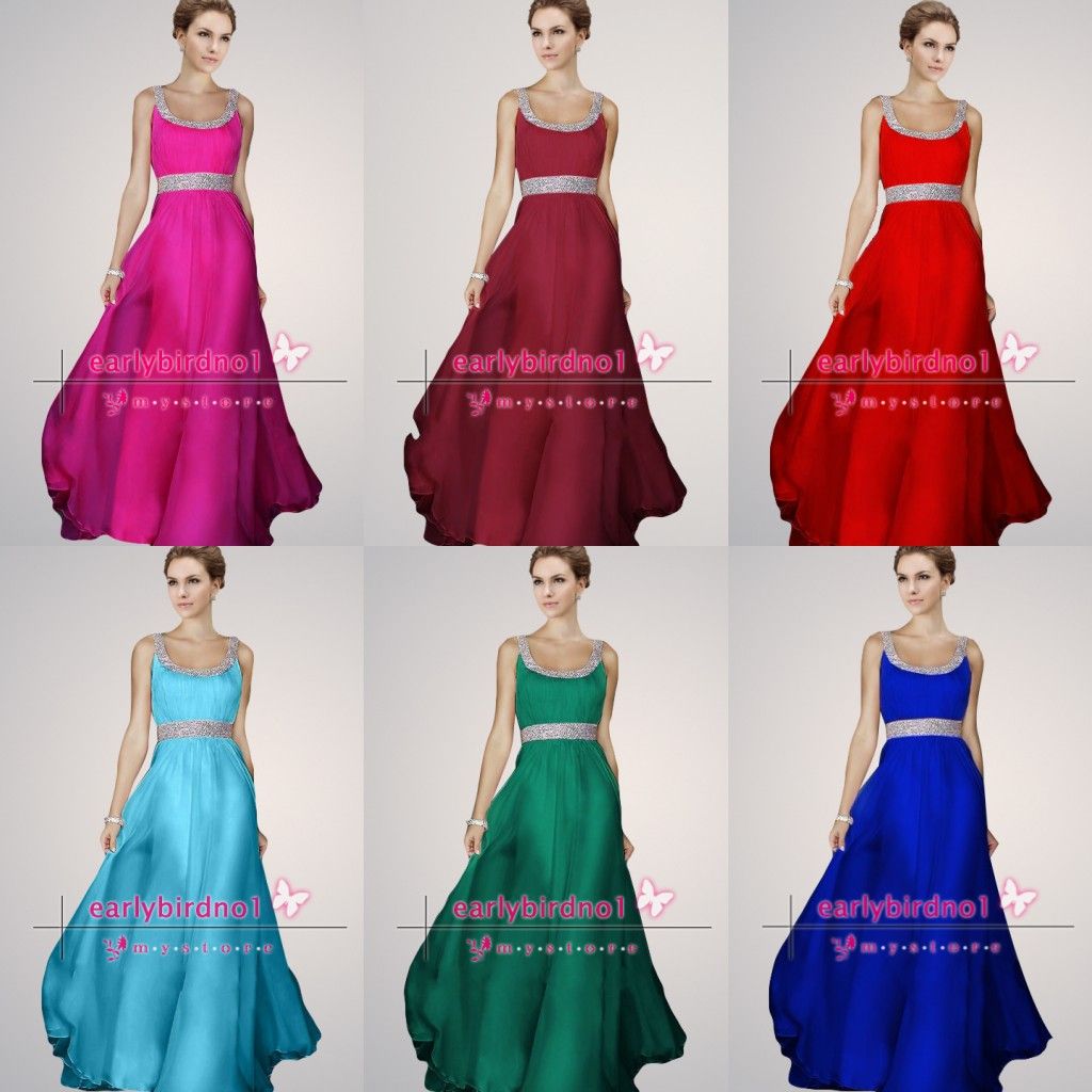 2015 Cheap In Stock Prom Dresses Sexy Spaghetti Sequins Beaded Chiffon ...