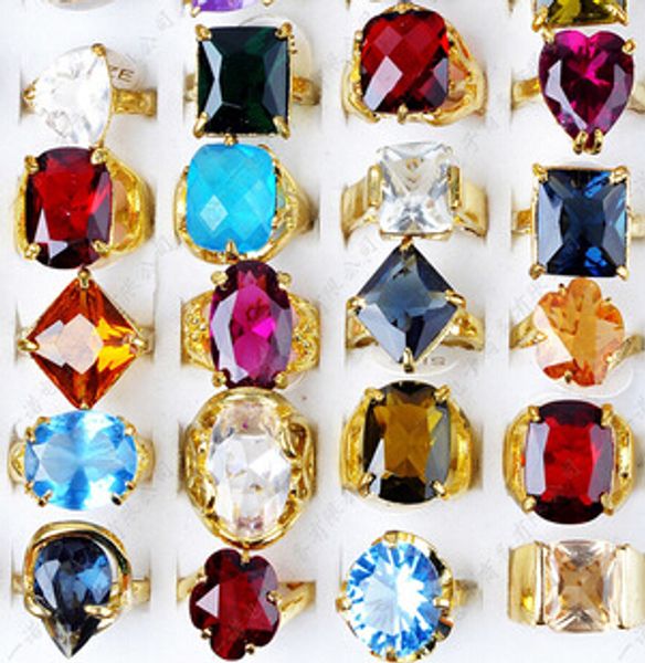 

Мода ювелирные изделия Vintage кольцо Красочный Кристалл Циркон Природный камень це