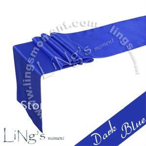 pieces Royal wedding Decoration blue table Dark runner Table royal Runner Satin Wedding Blue pieces Royal wedding Decoration blue table Dark runner Table royal Runner Satin Wedding Blue