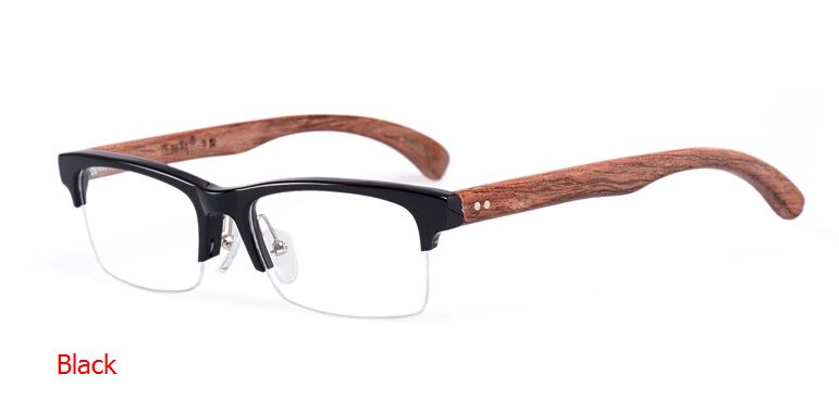 mens eye glass frames business fashion wood