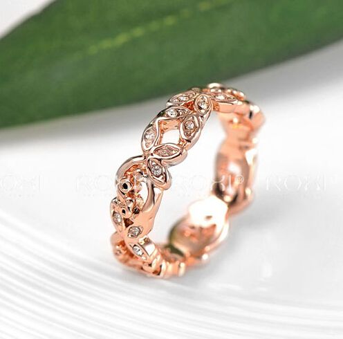 Exquisite rose-golden fresh buds rings,factory price,fashion jewelry,high quality,newest arrival,Christmas gift