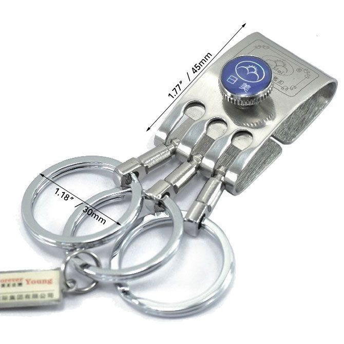 Wholesale New Rimei Key Chain, Key Holder, Removable 3 Ring, Metal Belt