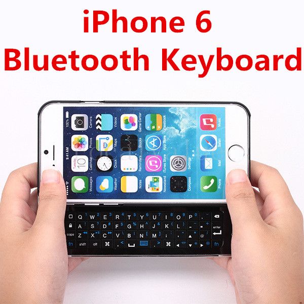 Iphone 6 Wireless Bluetooth Keyboard Ultra Thin Hard Plastic Slide Out
