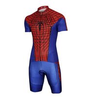 Short Anti Shrink Men New Arrival Cycling Jerseys Red Spider Man Cycling Jerseys America Captain Bike Clothing Durable Bike Suit Short Sleeves Clothes