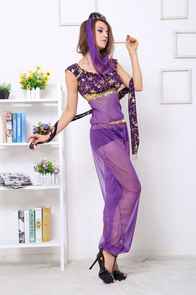 Pieces Of Red Arabic Dance Clothes Belly Dance Costumes Masked Girl