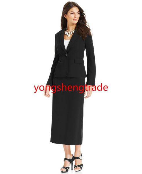Cu tom made women uit ingle button notched collar jacket traight fit kirt both are full lined black 746
Cu tom made women uit ingle button notched collar jacket traight fit kirt both are full lined black 746