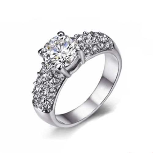 Vintage Cubic Zirconia CZ Diamond Finger Rings Wholesale 18K Platinum ... Vintage Cubic Zirconia CZ Diamond Finger Rings Wholesale 18K Platinum ...
