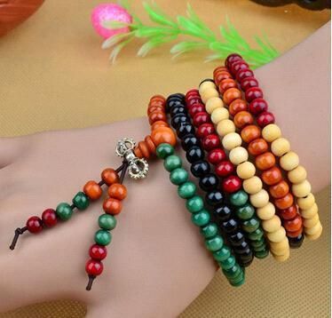 Buddhist elements Sandalwood prayer beads malas,,Fashion wooden beaded bracelet