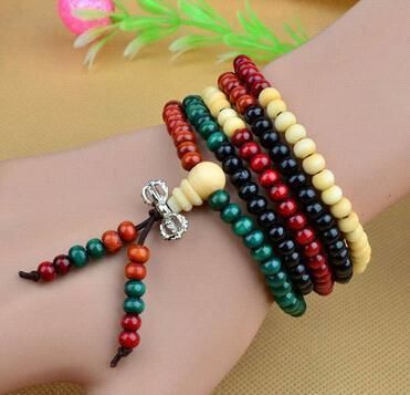 Buddhist elements Sandalwood prayer beads malas,,Fashion wooden beaded bracelet