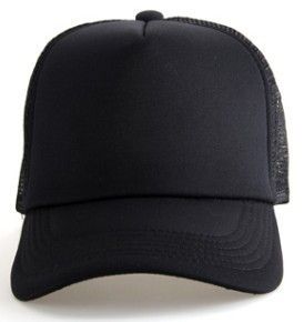 Wholesale-Unisex Classic Trucker Baseball Golf Mesh Cap Hat -All Black Color