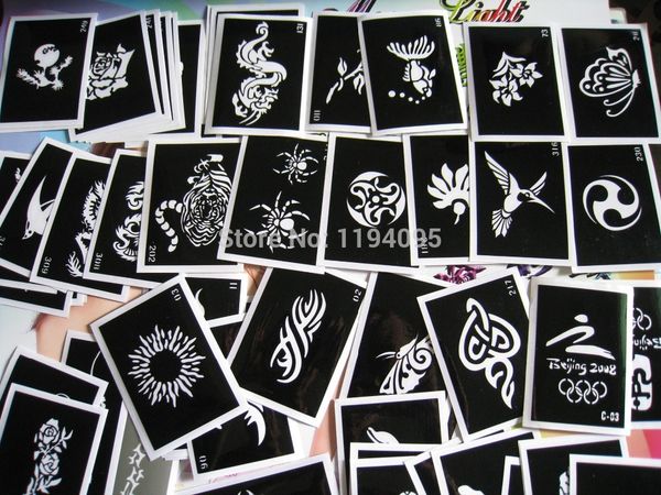 Wholesale-100pcs/lot Mixed tattoo stencil for painting henna tattoo pictures designs reusable airbrush tattoo stencil
Wholesale-100pcs/lot Mixed tattoo stencil for painting henna tattoo pictures designs reusable airbrush tattoo stencil