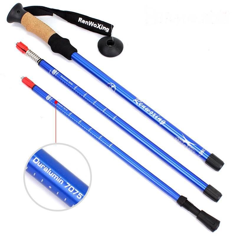 7075 Duralumin 3section Flexible Adjust Length Cork Eva Hand Shank