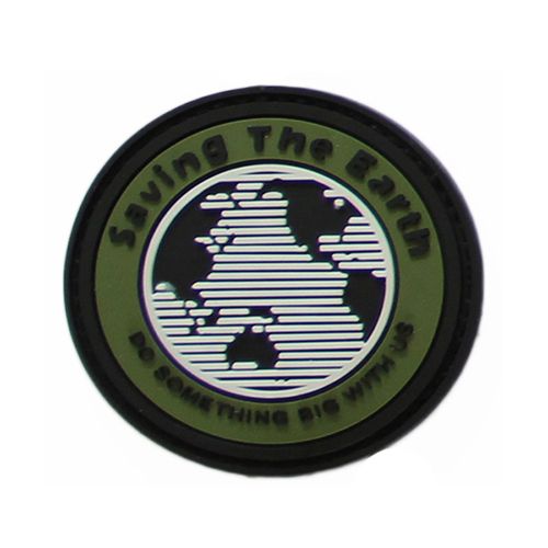 2018 Saving The EarthMud GreenMilitary Pvc Patch Velcro Rubber Patches