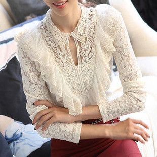 Wholesale-New 2015 Free shipping Spring summer women Lace blouse chiffon shirt large size Hook flower Lady hollow out casual base ~3XL, Short sleeve
Wholesale-New 2015 Free shipping Spring summer women Lace blouse chiffon shirt large size Hook flower Lady hollow out casual base ~3XL, Short sleeve