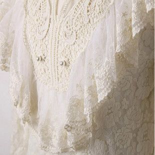 Wholesale-New 2015 Free shipping Spring summer women Lace blouse chiffon shirt large size Hook flower Lady hollow out casual base S~3XL