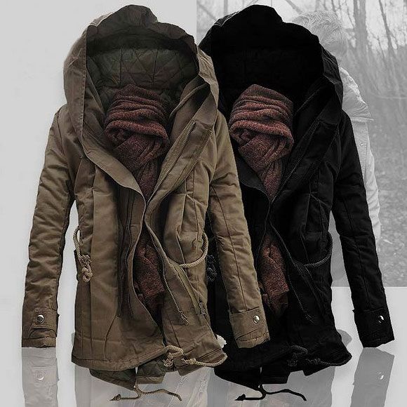 Wholesale- the winter jackets warm Thicken  coats & jackets fashion thick cotton padded mens long winter parkas hood