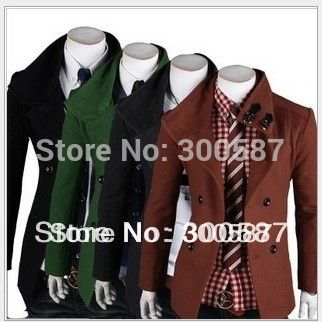 Wholesale- new men's slim Double-breasted woollen cloth jacket coat 8928 men coat