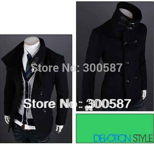 Wholesale- new men's slim Double-breasted woollen cloth jacket coat 8928 men coat
