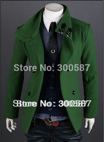 Wholesale- new men's slim Double-breasted woollen cloth jacket coat 8928 men coat