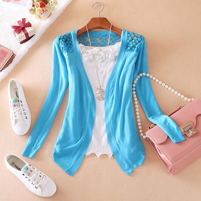 Wholesale-2015 Hot sale fashion clothes women blouses cardigan long sleeve shirt MC273