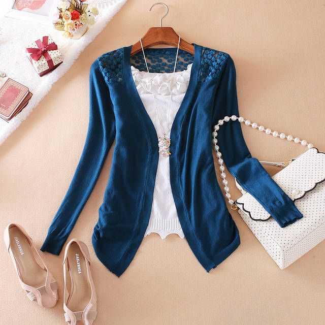 Wholesale-2015 Hot sale fashion clothes women blouses cardigan long sleeve shirt MC273