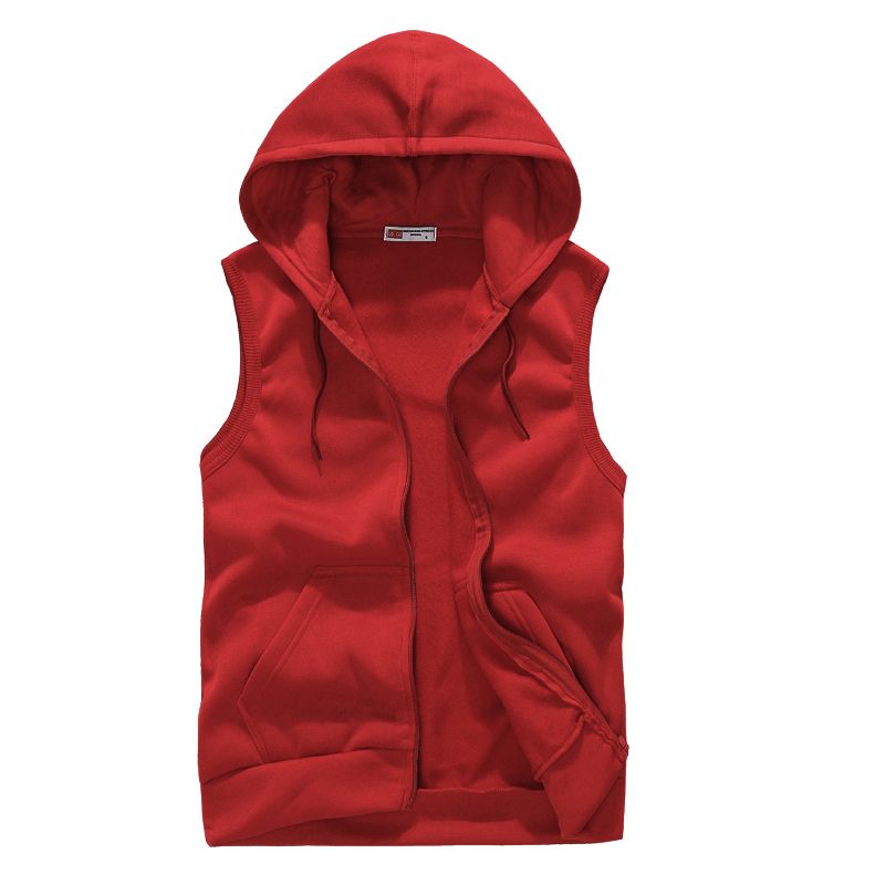 Wholesale-New Free Shipping Sports and Leisure Zipper Hooded Cashmere Cardigan Vest Men' Clothing Casual Sleeveless Hoodies, Black
Wholesale-New Free Shipping Sports and Leisure Zipper Hooded Cashmere Cardigan Vest Men' Clothing Casual Sleeveless Hoodies, Black