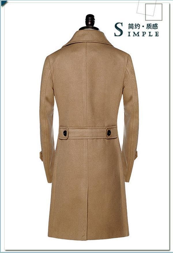 Wholesale-Free shipping men's wool coat long winter jackets european style double brested jackets fashion winter jackets 6XL A1326