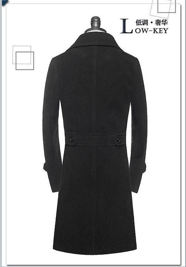Wholesale-Free shipping men's wool coat long winter jackets european style double brested jackets fashion winter jackets 6XL A1326