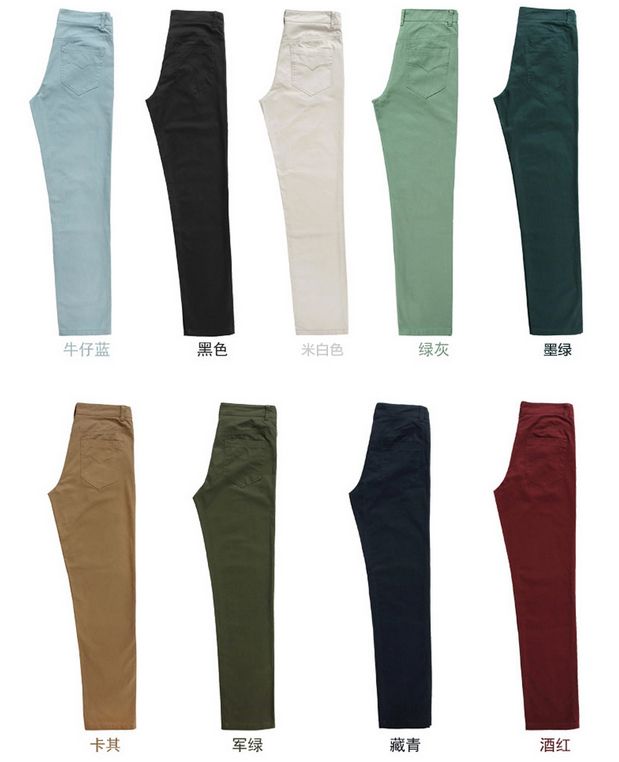 Wholesale-Free Shipping! Fashion Casual Mens Pants New Design Business Trousers High Quality Cotton Pants 9 Colors Size 28 - 44