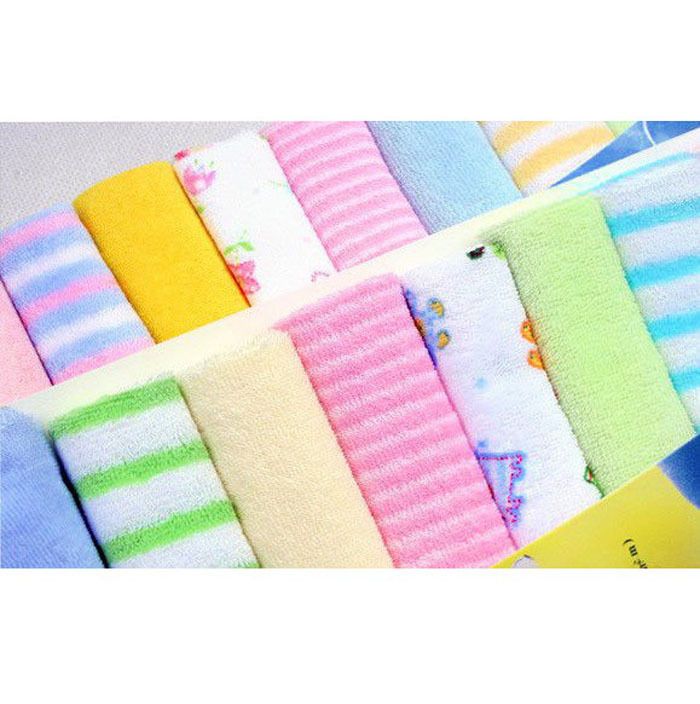 Wholesale-8 x NEW Baby Face Washers Hand Towel Cotton Wipe Wash Cloth Gift BULK SALE
