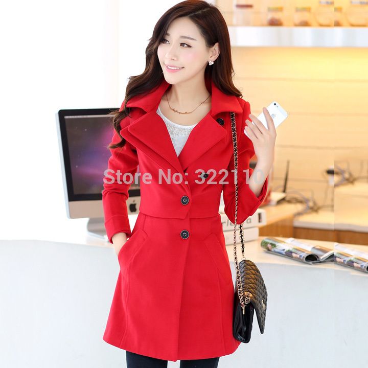 Wholesale-2015 Winter Autumn Women coats Long style Ladies Jackets Leisure Outerwear for Women Fleece High quality Overcoat