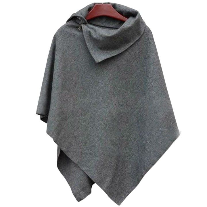 Wholesale-New Korean Women Ladies Batwing Wool Oversized Casual Poncho Winter Coat Jacket Loose Cloak Cape Outwear B11 CB032250