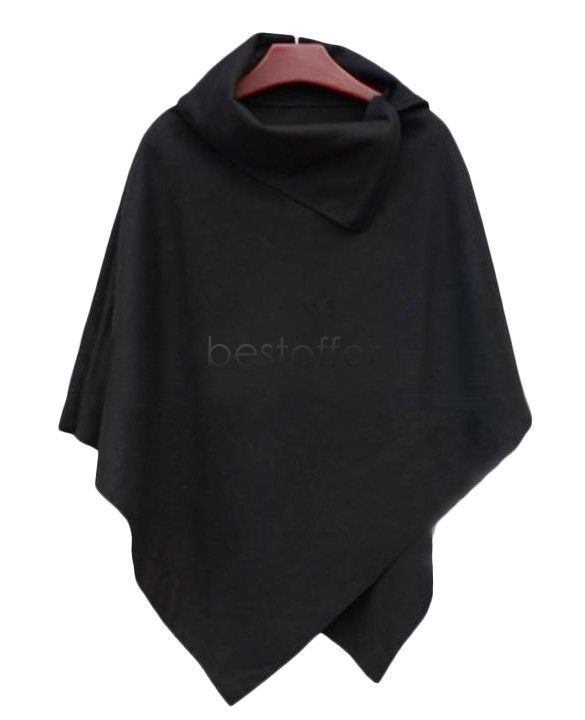 Wholesale-New Korean Women Ladies Batwing Wool Oversized Casual Poncho Winter Coat Jacket Loose Cloak Cape Outwear B11 CB032250
