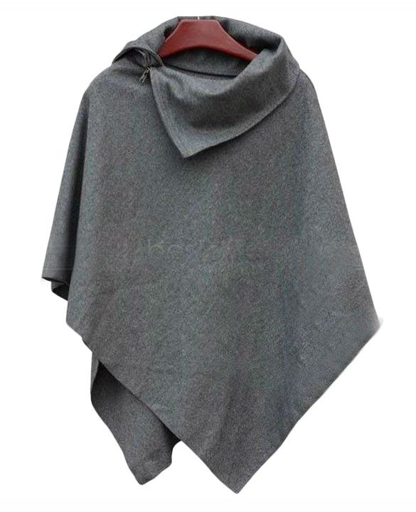 Wholesale-New Korean Women Ladies Batwing Wool Oversized Casual Poncho Winter Coat Jacket Loose Cloak Cape Outwear B11 CB032250