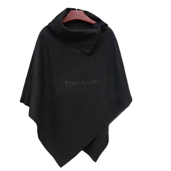 Wholesale-New Korean Women Ladies Batwing Wool Oversized Casual Poncho Winter Coat Jacket Loose Cloak Cape Outwear B11 CB032250