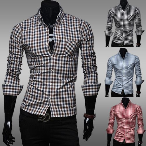 Wholesale- Slim Fit Fashion Male Casual Dress Sobretudo Sociais Vetement Camisa Masculina Social Homme Chemise Hombre Men Shirt S129