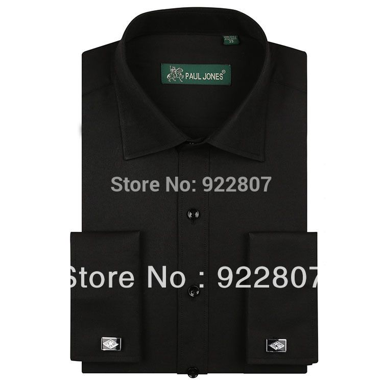 Wholesale- Men's clothing High quality classic french cuff shirts Long sleeve dress shirt men Business men formal shirts 20 colors